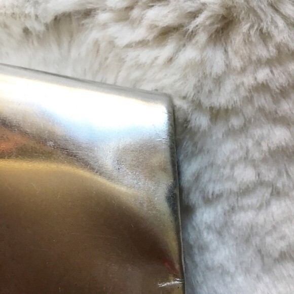 Sang A Flash Parallelogram Mirror Clutch Purse Silver Bag - Picture 12 of 13